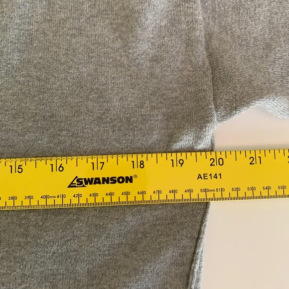 Madewell Women Sweater Gray S Pull-Over V-Neck 3/4 Sleeves Stretchy Knit - Picture 7 of 9